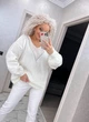 Свитер женский вязаный молочный 48-58 с1524.5047 - изображение 1