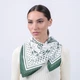Хустка жіноча LuckyLOOK ДОРОТЕА 90х90 см Зелено-білий (915-817) - изображение 4
