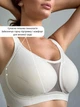 Бюстгальтер бесшовный XL (80F, 85C, 85D, 85E) Free Bra с сеточкой Анатомический эластичный лиф широкие бретели без косточек Бежевый 582774301 - изображение 7