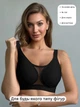 Бюстгальтер бесшовный XL (80F, 85C, 85D, 85E) Free Bra с сеточкой Анатомический эластичный лиф широкие бретели без косточек Черный 582774319 - изображение 12