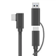 Кабель Oculus Link Type-C/Type-C USB-A 2в1 Quest 2/3/Pro/Pico 4 3.2 5 м Чорний (CC-AC-5mGB) - изображение 1