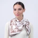 Хустка жіноча LuckyLOOK ЖАКЛІН 90х90 см Коричнево-молочний (916-173) - изображение 4