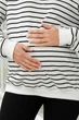 Свитшот в полоску для беременных и кормящих Rimini 2XL-3XL (50-52) Lullababe Белый с черным - изображение 8