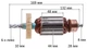 Якорь VJ Parts для торцовочной пилы Blaucraft BGS-800 (169*44 6-з лево), як1931 - изображение 2
