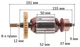 Якорь VJ Parts для торцовочной пилы Blaucraft BKTS-255 (191*52 8-з право), як1937 - изображение 2