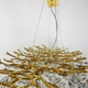 Удлиненная золотая люстра с хрустальными камнями в корпусе 120x40 см - изображение 6