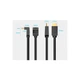 Кабель мультимедійний HDMI M to HDMI M 1.5m 4K60Hz 90° corner black Vention (AAQBG) - зображення 4