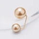 Броши для быстрой фиксации одежды с жемчугом PearlClip, 5 штук, шампань - изображение 3