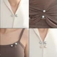 Броши для одежды с жемчугом PearlClip, набор из 5 штук, серые - изображение 6