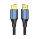 Кабель мультимедійний HDMI M to HDMI M 2.0m 8K cotton braided blue Vention (ALGLH) - зображення 2