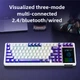 Клавиатура AULA L99 Dawn-Purple Игровая Беспроводная Механическая Полноразмерная. 2.4G/Bluetooth/Кабель. С Сенсорным Экраном 3.98 Дюйма. Батарея 8000mAh. С RGB Подсветкой. Свитчи Caramel Latte Switch - изображение 4