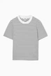 Футболка жіноча COS clean cut regular t-shirt 0960679006 XS Біло-чорний - изображение 4