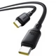 Кабель Type-C - Type-C Baseus Silky Series Type-C to Type-C 100W 1m чорний (P10377704113-00) - зображення 1