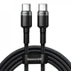 Кабель Baseus Cafule Type-C to Type-C PD2.0 100Вт 5A 20В 2 м Black/Grey (CATKLF-ALG1) - зображення 5