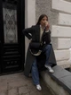 Сумка Zara жіноча кросбоді з двома ремінцями з екошкіри чорна - изображение 8