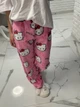 Штани Hello Kitty | Плюшеві штани Хелло Кітті рожеві - зображення 3
