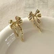 Женские сережки "Бантики" 3х1.6см jewelry Золотистые - изображение 6