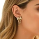 Женские сережки "Бантики" 3х1.6см jewelry Золотистые - изображение 7