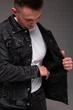 Куртка джинсова чоловіча на гудзиках 2XL чорний 4392101s3 - изображение 5