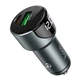 Автомобільний зарядний пристрій Hoco Light Road Z42 USB-A, USB-C black - зображення 2
