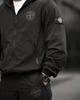 Чоловічий спортивний костюм Stone Island чорний, вітрозахисний костюм плащівка жадка, куртка з капюшоном XXL - зображення 7