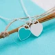Женское колье в стиле Tiffany "Два сердца" - изображение 1