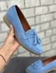 Туфли лоферы с кисточкой из натуральной замши голубого цвета размер 38 (116502) - изображение 8