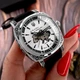 Годинник наручний Awarder 021-3D Де би не була Silver-White-Black Leather - зображення 4