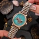Годинник наручний Awarder 047 Silver-Gold-Blue - изображение 9