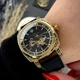Жіночий наручний годинник Awarder 021-3D Де би не була Gold-Black-Black Leather - изображение 4
