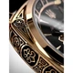 Жіночий наручний годинник Awarder 021-3D Де би не була Gold-Black-Black Leather - изображение 8