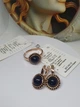 Комплект прикрас з срібла 925 проба в позолоті Мікадо каблучка + сережки - изображение 1