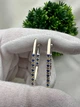 Серьги из серебра 925 пробы с накладками золота 375 проба Алиса, стрелы с цирконами зелеными - изображение 4