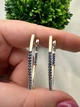 Серьги из серебра 925 пробы с накладками золота 375 проба Алиса, стрелы с цирконами зелеными - изображение 6