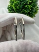 Серьги из серебра 925 пробы с накладками золота 375 проба Алиса, стрелы с цирконами зелеными - изображение 7