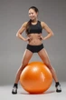 М'яч для фітнесу (фітбол) Power System PS-4011 Ø55 cm PRO Gymball Orange - изображение 3