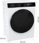 Стирально-сушильная машина Gorenje фронтальная, 10.5(6)кг, 1400, A+, 60см, дисплей, пар, инвертор, Wi-Fi, белый - изображение 6