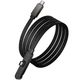 Кабель зарядки Hoco U150 Type-C - Type-C (60W) (1.2М) бічний штекер та підставка швидка зарядка для Android/Samsung/Apple Чорний - изображение 4