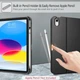 Чохол-клавіатура, FINTIE, CPAS004, Чорний, для iPad 10.9 (2022) A2757/A2777, Bluetooth, знімна клавіатура, тримач Pencil, TPU - зображення 8