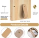 Ручка меблева, flintronic F4-3746872 Copper Head Beige, шкіряна 128mm, 4 шт., мідь, ергономічна, сучасна - зображення 7