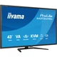IIYAMA 42.5" 16:9 ips рк монітор, 3840х2160, 3 мс (gtg), 60 Гц, 450 кд/м2, kvm, hdr10, PiP/PbP, 2xHDMI 2.0/ x4373uhsu-b2 - изображение 2