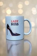 Срібна глітерна керамічна сублімаційна чашка Lady Boss - Chaban_Souvenir - Подарунок для ділової жінки, директору, подрузі (330 мл) GL_S_001 - зображення 6