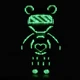 Дитячий 3D конструктор Magic Blocks "Bearbrick" світиться у темряві 4031 деталь, 50 см, від 8-ми років Бузковий (txn-19003) - зображення 3