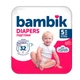 Дитячі підгузки-трусики 64 шт Bambik Medium розмір 5 (11-25 кг) Дитячі одноразові підгузники Pants з еластичним поясом та сухістю до 12 годин Памперси трусиками пантс для дітей - зображення 3