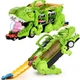 Вантажівка-транспортер динозавр-пожирач з 2 машинками TONICTOYS DINO-1 Зелений - зображення 2