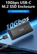 Зовнішня кишеня Blueendless M2821N для NVMe (PCIe) M2 SSD USB 3.1 Gen 2 Type-C чорний - зображення 2