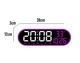 Годинник Deepfox GH-8021 LED цифровий електронний настінний Будильник Дата Температура 38х12см фіолетовий - зображення 5