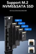 Зовнішня кишеня Blueendless M2821SN для M.2 SSD NVMe (PCIe) / NGFF (Sata) Type-C USB 3.1 Gen 2 чорний - зображення 4