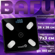 Смарт-весы электронные Domotec с Bluetooth, стеклянная платформа, измерение жира, мышц, костей и ИМТ для дома - изображение 1
