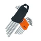 Набор шестигранных TORX ключей Polax Г-образных, 9 предметов, Т10-Т50, Cr-V (25-007) - изображение 3